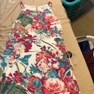 Floral dress with gold embellishment